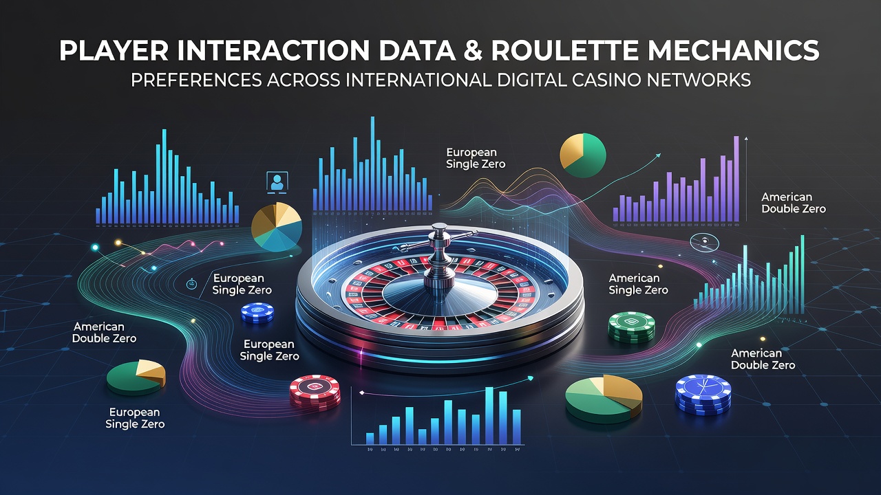 Analytics dashboard displaying player interaction patterns with various roulette mechanics on international digital casino platforms
