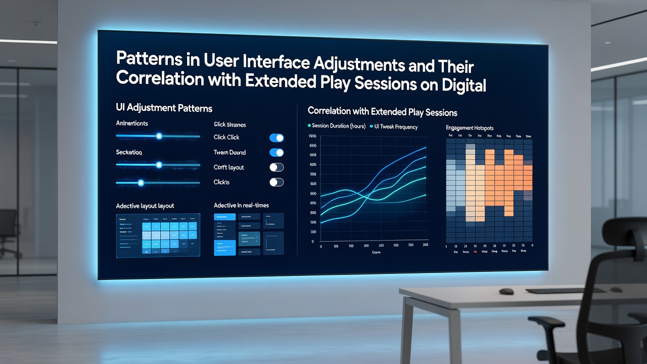 Analytics dashboard displaying session duration graphs alongside UI adjustment frequency on spinning wheel platforms